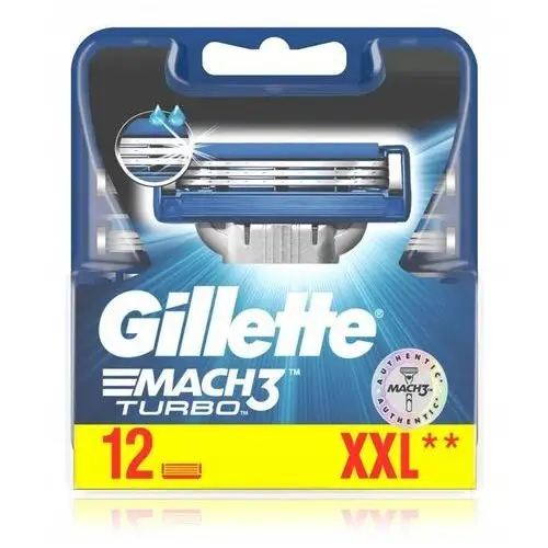 Gillette Mach 3 Turbo Ostrza 12szt 100% Oryginał