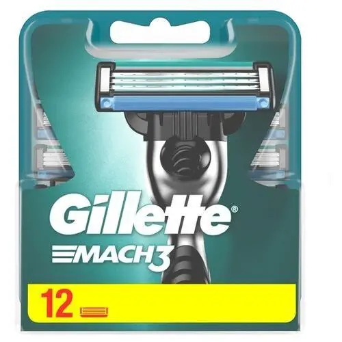 Gillette MACH3 Oryginalne Wkłady Ostrza 12 sztuk