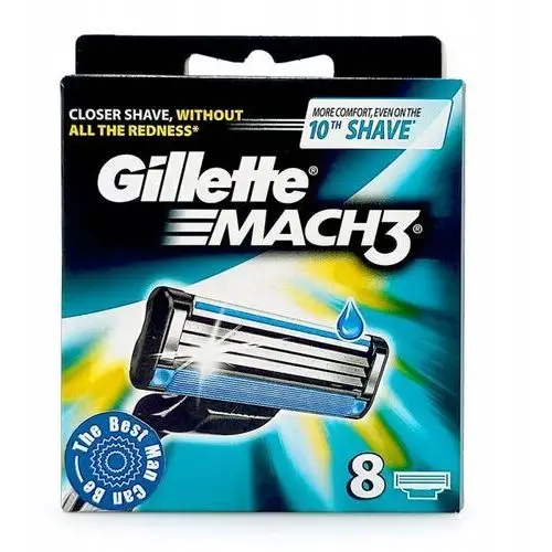 Gillette MACH3 Oryginalne Wkłady Ostrza 8 sztuk