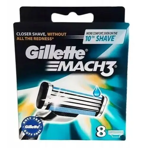 Gillette MACH3 Oryginalne Wkłady Ostrza 8 sztuk