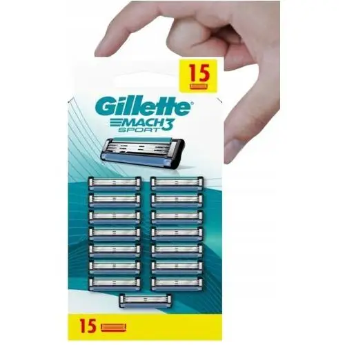 Gillette Mach3 Sport Wkłady Ostrza Wymienne 15 szt