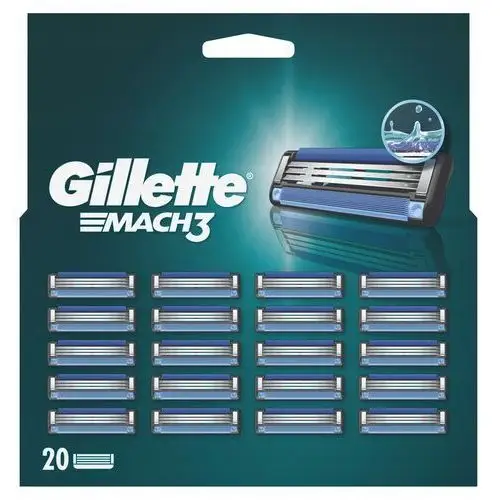 Gillette Mach3 Wkłady do maszynki do golenia dla mężczyzn, 20 sztuk