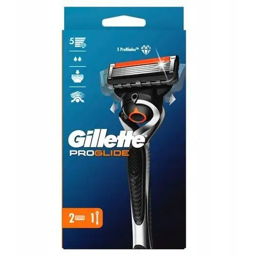 Gillette ProGlide Maszynka do golenia dla mężczyzn, 2 wkłady wymienne