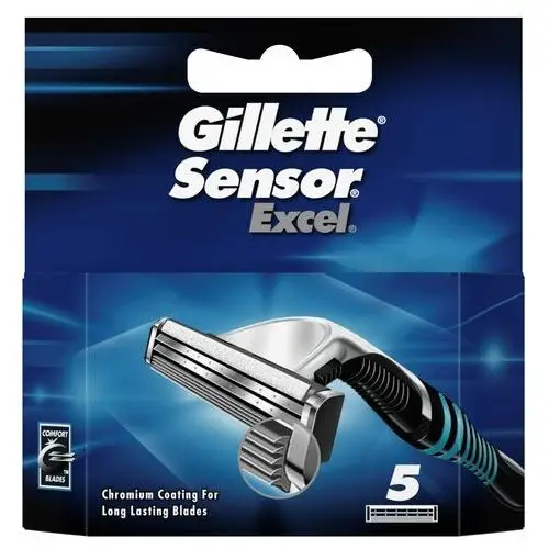 Gillette, Sensor Excel, ostrza wymienne do maszynki do golenia, 5 szt
