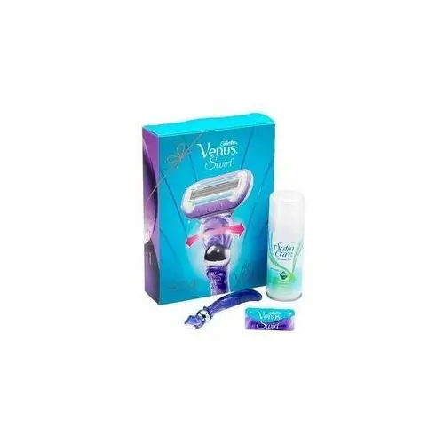 Gillette, Venus Swirl, zestaw kosmetyków, żel do golenia, 75 ml + maszynka Venus z jednym ostrzem