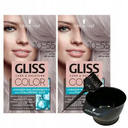 Gliss Color Farba do włosów Popiel Blond 10-55 x2