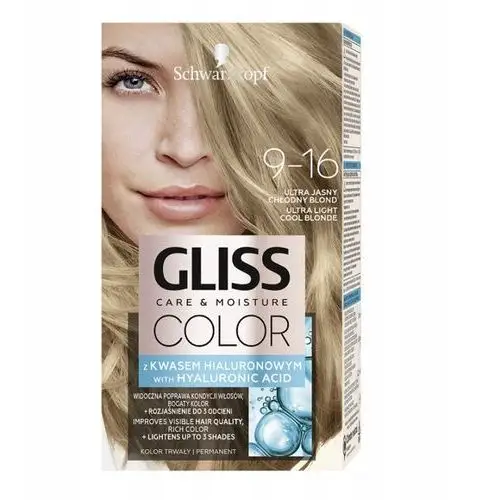 Farba do włosów 9-16 Ultra Jasny Chłodny Blond Gliss,69