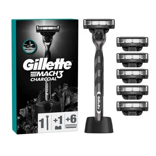 Golarka Gillette Mach3 Charcoal 6 ostrzy Stojak