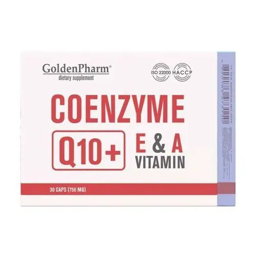 Koenzym Q10 Ubichinon Retinol Witamina E Golden Pharm 30 kapsułek 750 mg, KF374