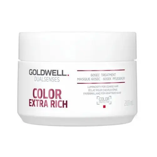 Goldwell dualsenses color extra rich maseczka regenerująca do grubych włosów farbowanych (60sec treatment - color protection) 200 ml