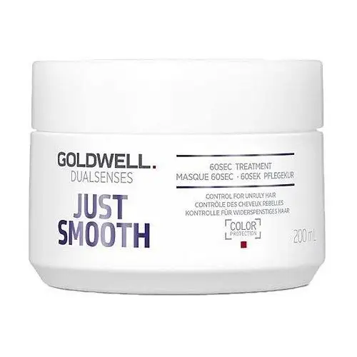 Goldwell dualsenses just smooth maseczka wygładzająca do włosów trudno poddających się stylizacji (60sec treatment - color protection) 200 ml