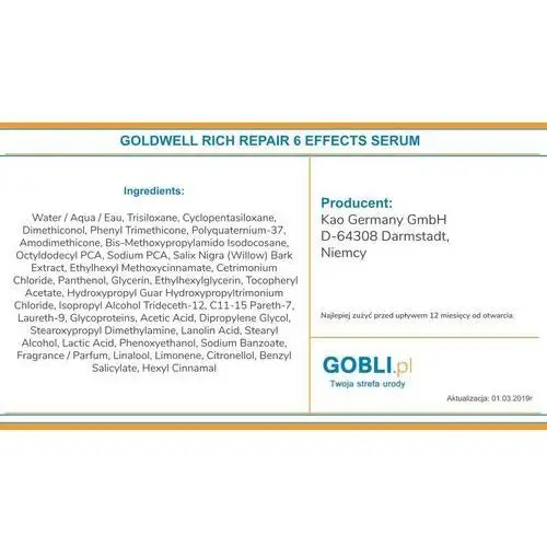 Goldwell Rich Repair 6 Effects Serum - odbudowujące do włosów zniszczonych 100ml