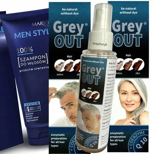 Grey Out Preparat na siwe włosy GreyOut 125ml Szampon na Siwe Włosy 150g