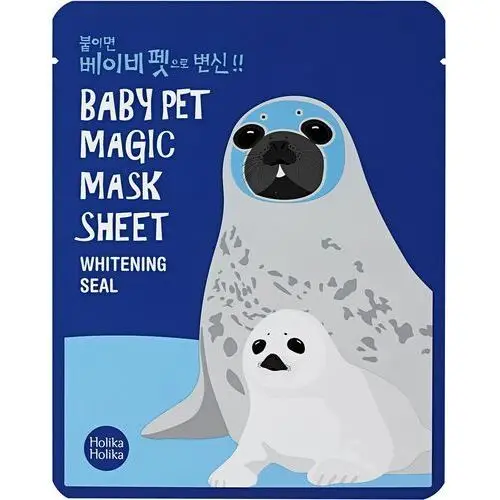 Maska w płacie wyrównująca koloryt baby pet magic mask sheet whitening seal - 1szt. Holika holika