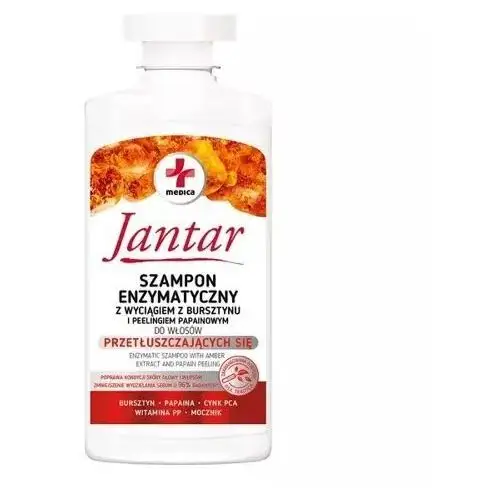 Ideepharm Jantar medica szampon enzymatyczny z wyciągiem z bursztynu i peelingiem papainowym 330ml
