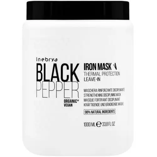 Inebrya Black Pepper Iron Leave-in - maska regenerująca do włosów, 1000ml