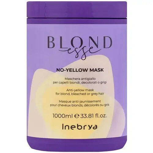 Inebrya blondesse no yellow - maska neutralizująca żółte refleksy, 1000ml