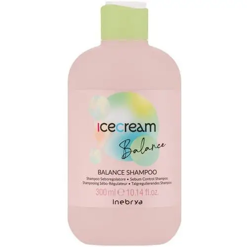 Ice cream balance, szampon do włosów przetłuszczających się, 300ml Inebrya