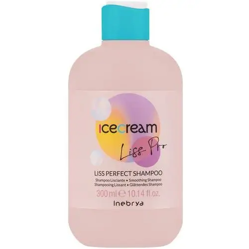 Inebrya ice cream liss perfect, szampon wygładzający włosy, 300ml,1