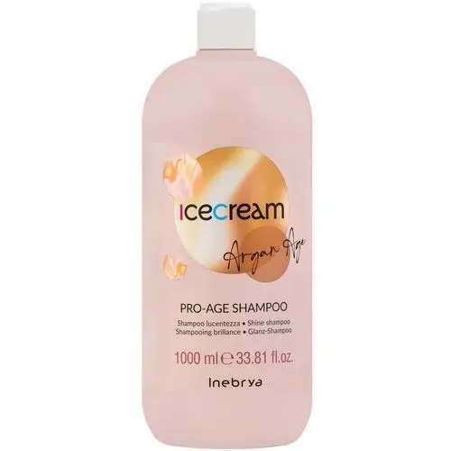 Ice cream pro-age, szampon nabłyszczający z olejem arganowym, 1000ml Inebrya