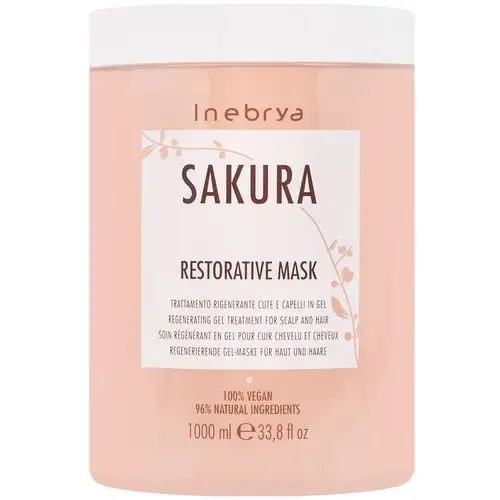 Inebrya Sakura Restorative - maska wzmacniająca do włosów i skóry głowy, 1000ml