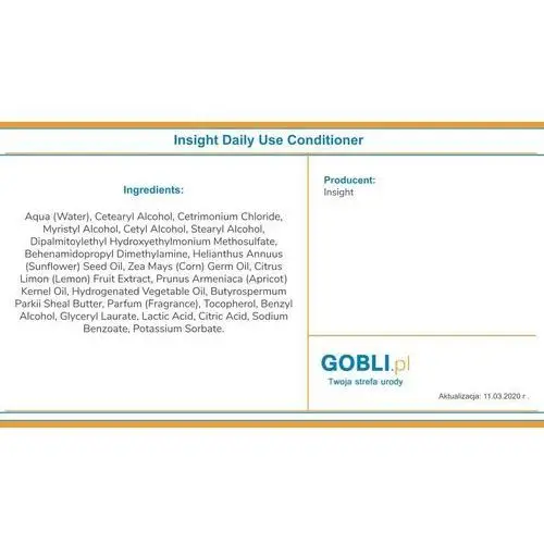 Insight Daily Use Conditioner - odżywka energetyzująca do codziennej pielęgnacji włosów, 100ml