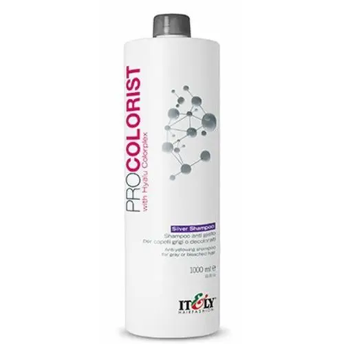 Itely hairfashion procolorist silver shampoo szampon usuwający zażółcenia z siwych bądź rozjaśnianych włosów (1000 ml)