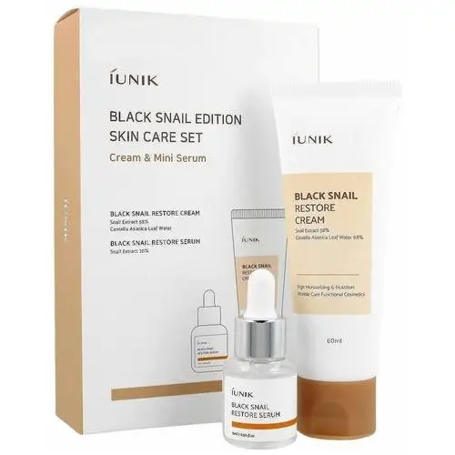 IUnik - Black Snail Edition Skincare Set (serum + krem) - przeciwzmarszczkowy zestaw prezentowy, IUNBSSET