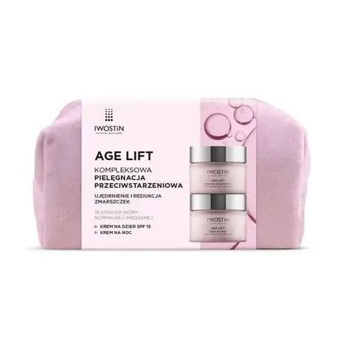 Age lift kompleksowa pielęgnacja przeciwstarzeniowa zestaw do skóry normalnej i mieszanej krem na dzień spf15 50ml + krem na noc 50ml Iwostin