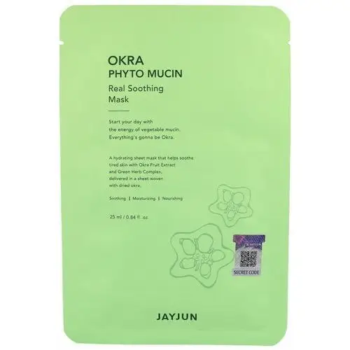 Okra phyto mucin real soothing mask 25ml Jayjun