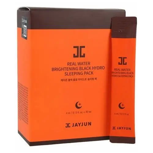Jayjun - real water brightening black hydro sleeping pack, 30szt. - zestaw 30 masek rozjaśniających