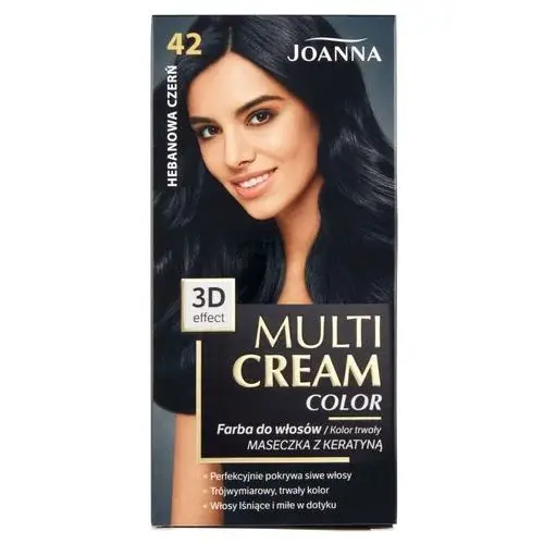 Farba do włosów 42 Hebanowa Czerń Joanna, kolor czerń