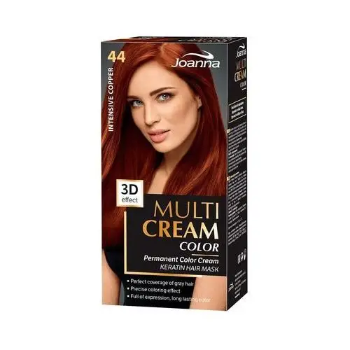 Farba do włosów Joanna Multi Cream Color intensywna miedź 44
