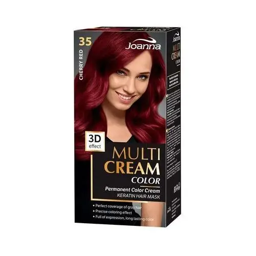 Farba do włosów multi cream color wiśniowa czerwień 35 Joanna