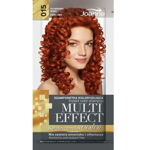 Joanna multi effect szamponetka koloryzująca 015 płomienny rudy 35g, 525615