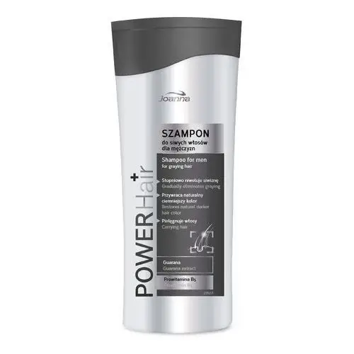 Joanna power hair, 200 ml. szampon do siwych włosów dla mężczyzn - joanna od 24,99zł