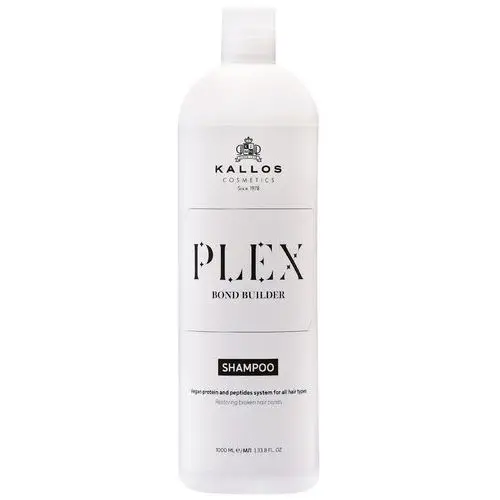 Plex bond builder shampoo - wzmacniający szampon do włosów z białkiem roślinnym i peptydami, 1000ml Kallos