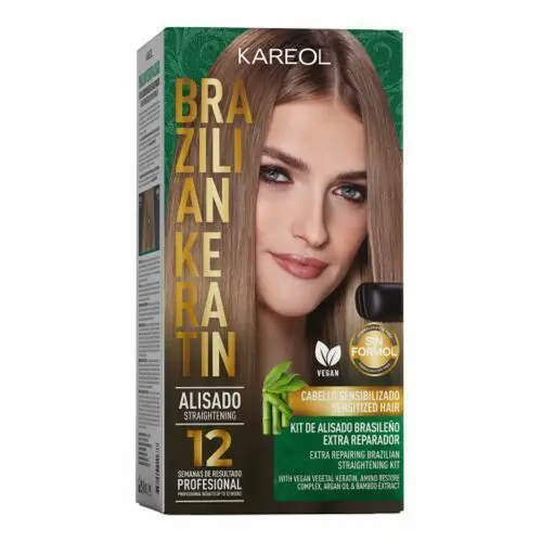 Kareol BRAZILIAN KERATIN Brazylijski zestaw do keratynowego prostowania włosów delikatnych