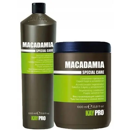 KayPro Macadamia Szampon 1000 ml Odżywka 1000 ml