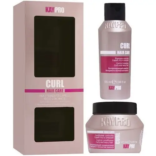 Mini size curl zestaw dyscyplinujący loki szampon + maska 200 ml (2 x 100 ml) Kaypro