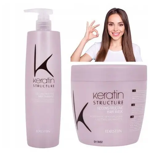 Keratin Structure Szampon Maska Do Włosów Keratynowa Regeneracyjna Blask