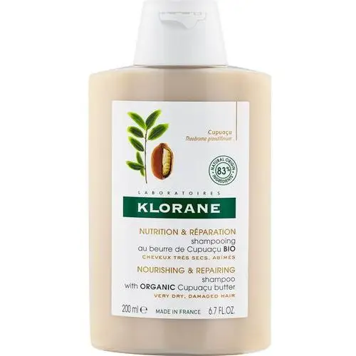 Klorane organic cupuaçu repairing szampon do włosów 200 ml dla kobiet