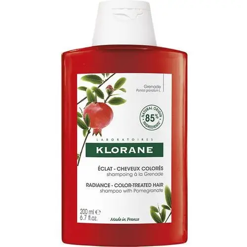 Klorane pomegranate szampon rozjaśniający i wzmacniający do włosów farbowanych 200 ml