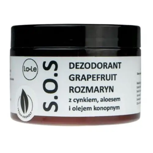 La-le dezodorant sos - grapefruit, rozmaryn z cynkiem, aloesem i olejem konopnym, 150 ml