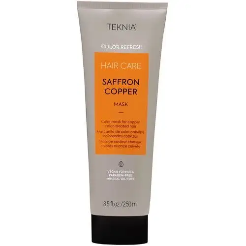 Lakme Teknia Saffron Copper - regenerująca maska do włosów farbowanych na kolor miedziany, 250ml