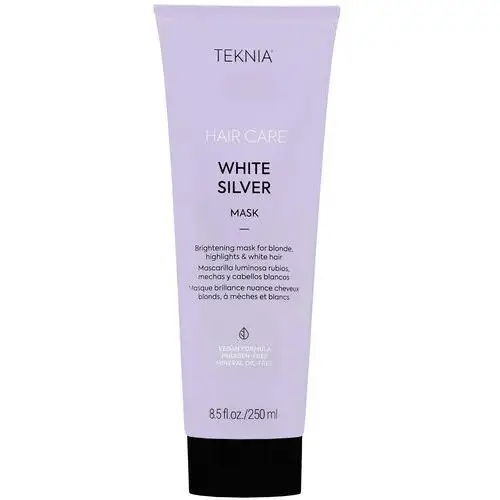 Lakme teknia white silver mask - odżywcza maska do włosów siwych i blond, 250ml