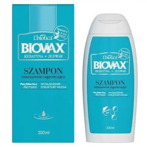 Biovax intensywnie regenerujący szampon keratyna + jedwab 200ml L`biotica