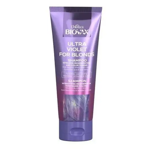 L`biotica biovax ultra violet for blonds szampon intensywna regeneracja i tonowanie koloru do włosów blond i siwych 200ml Lbiotica / biovax