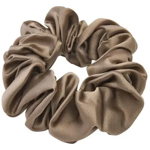 Lenoites Mulberry Silk Scrunchie, Brown