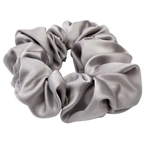 Lenoites mulberry silk scrunchie, grey